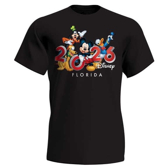 Disney Mickey and Friends 2026 Florida Group Adult Tee Shirt, XS-2XL (Unisex)