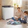 thumbnail image 2 of Costway Portable Washing Machine, 20 lbs Compact Laundry Machine with 12 LBS Washer Gray & White, 2 of 10