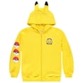 thumbnail image 2 of Pokemon Pikachu Costume Hoodie with 3D Ears, Long Sleeve Hooded Sweatshirt, Boys S-XL, 2 of 7