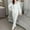 White, variant on SCSAlgin Women Button Up Pajama Set Long Sleeve Shirt And Long Pajama Pants Soft Pjs Lounge Sets