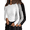 White-LightGray-Black, variant on 3 Pack T Shirts for Women Ribbed Long Sleeve Shirts Crew Neck Slim Fit Undershirts Casual Fall Tight Tops