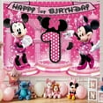 thumbnail image 4 of Mickey and Minnie cartoon theme birthday flag Background flag Children's party decoration items Photography photo props 150*100CM, 4 of 6
