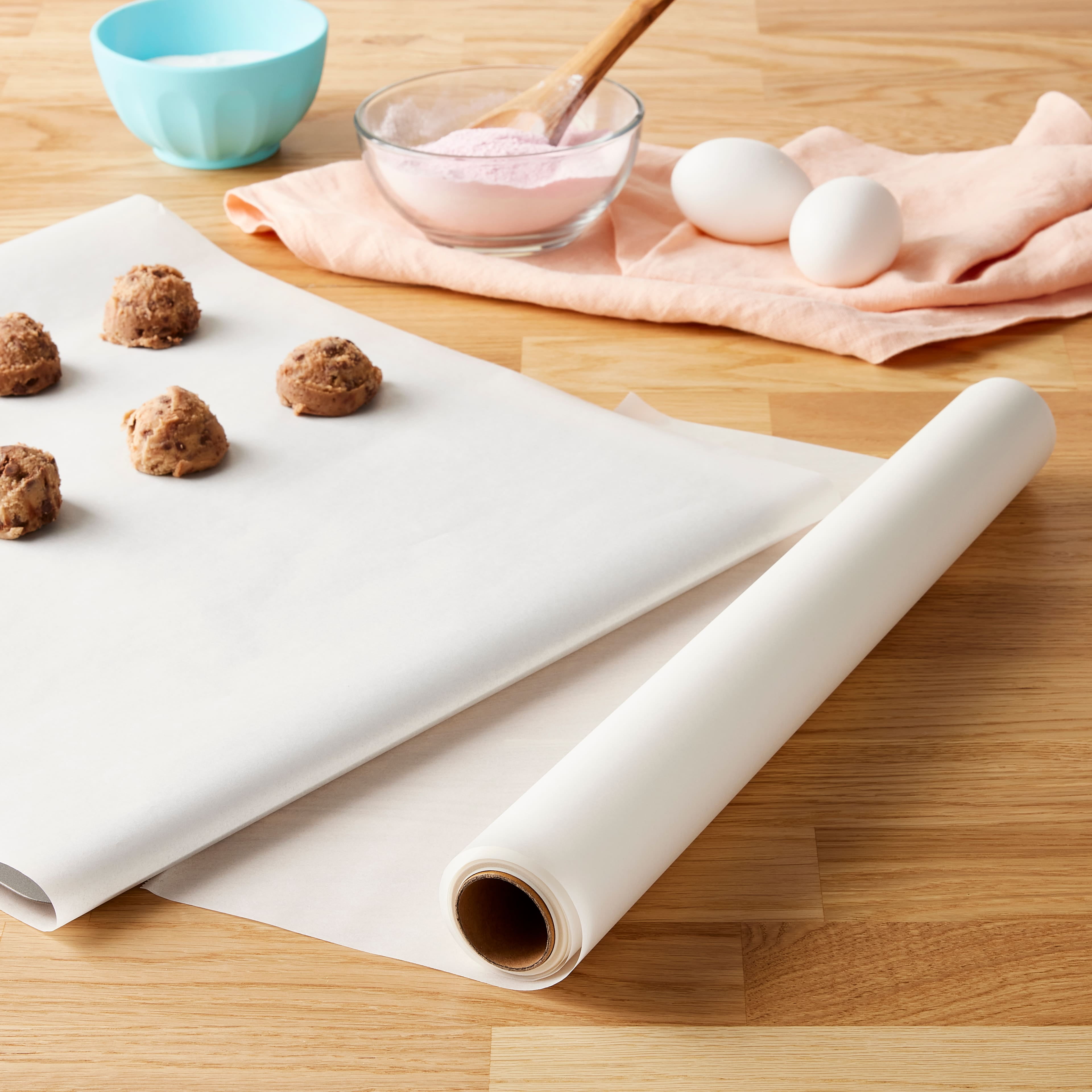 Katbite Heavy Duty Parchment Paper Roll for Baking, 15 in x 210 ft, 260  Sq.Ft,White.