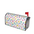 thumbnail image 3 of Mailbox Covers, retro dots spots blots circle Cute Welcome Mailbox Cover Magnetic Standard Size 21" x 18", Decorative Mailbox Covers Post Letter Box Wrap Cover Decor for Outdoors, 3 of 7