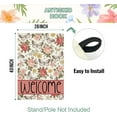 thumbnail image 5 of Welcome Spring House Flag 28 x 40 Inch Vertical Double Sided Burlap Pink Butterflies and Flowers Easter Large Yard Flag Spring Summer Holiday Seasonal Yard Outdoor Outside Decoration, 5 of 6