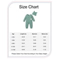 thumbnail image 2 of Infant Baby Boys Clothes Baby Boys Romper 3 Months Boys One-piece Romper Long Sleeve Solid Color Bodysuit Hat 2PCS Set Green 9-12 Months, 2 of 8
