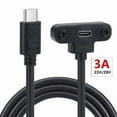 thumbnail image 3 of USB Type C Extension Cord Male to Female Data Transfer Panel Mount 30cm, 3 of 7