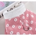 thumbnail image 5 of Abrigos para perros pequeños y medianos, chaquetas de forro polar, abrigos florales para cachorros, abrigos de pana de invierno, chaqueta con anilla en D para chihuahuas (rosa), 5 of 5