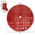 thumbnail image 6 of BadPiggies Christmas Tree Skirt, 48 inches Snowflake Xmas Tree Mat and Stockings for Halloween Christmas Party Decorations (Silver), 6 of 8