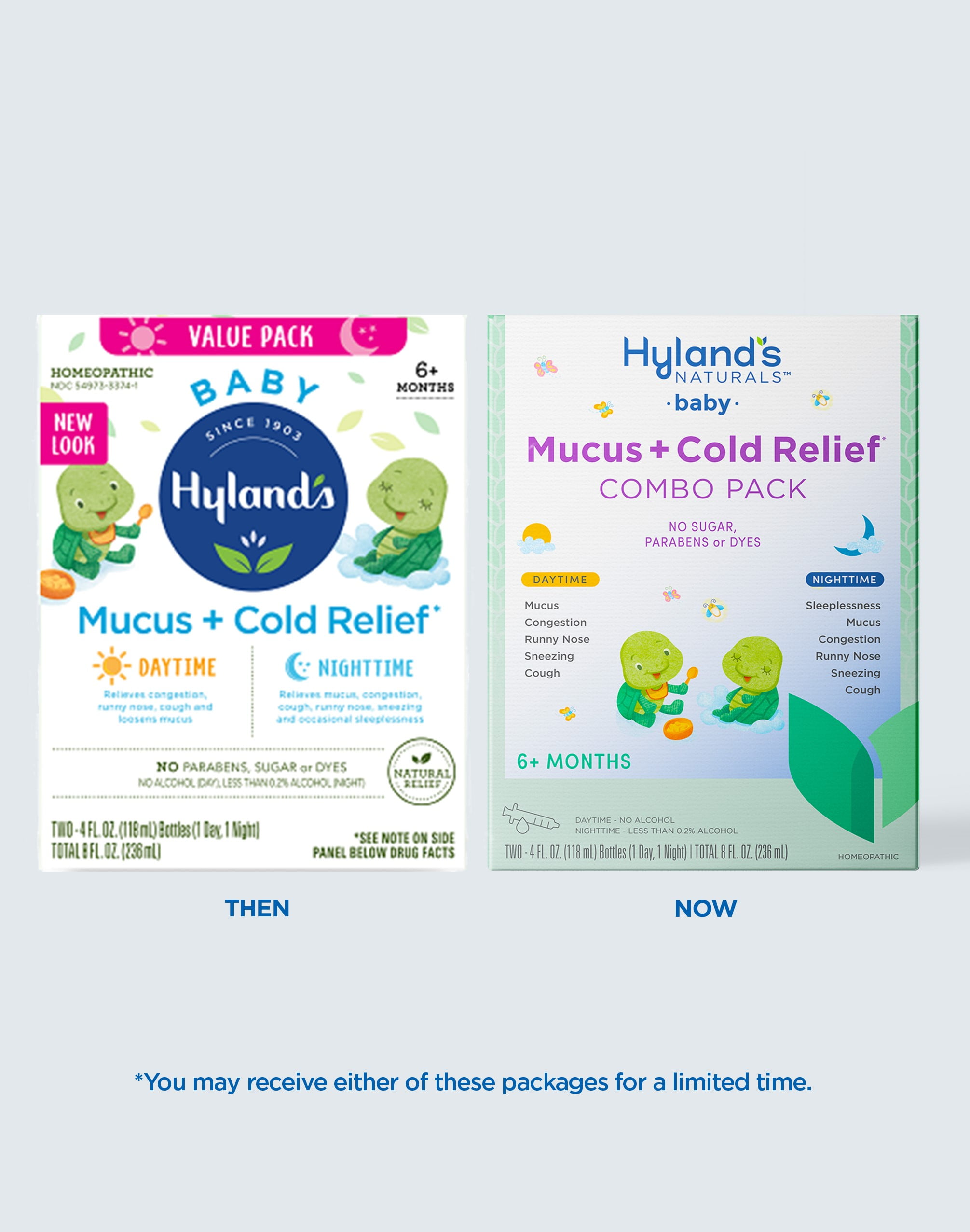 Hyland's Naturals Baby Mucus and Cold Relief, Day and Night Value Pack, 8 Fluid Ounce