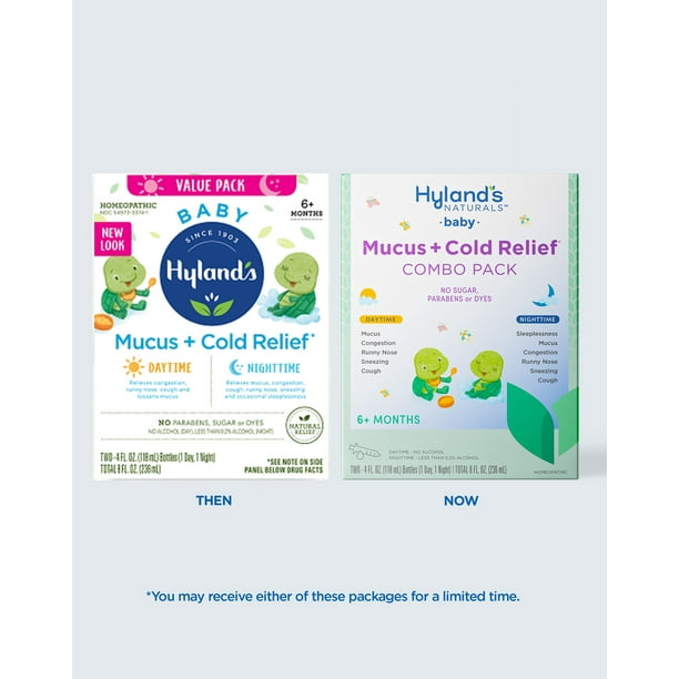 Hyland's Baby Natural Mucus and Cold Relief, Day and Night Value Pack, 8 Fluid Ounce