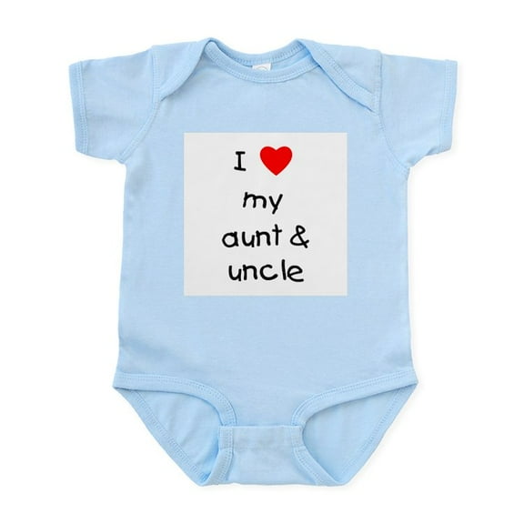 CafePress - I Love My Aunt & Uncle Infant Bodysuit - Baby Light Bodysuit, Size Newborn - 24 Months