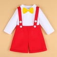thumbnail image 5 of IBTOM CASTLE Baby Boys Gentleman First Birthday Cake Smash Outfits Formal Suit Bow Tie Bib Pants Clothes Set, 3-Piece, 5 of 8