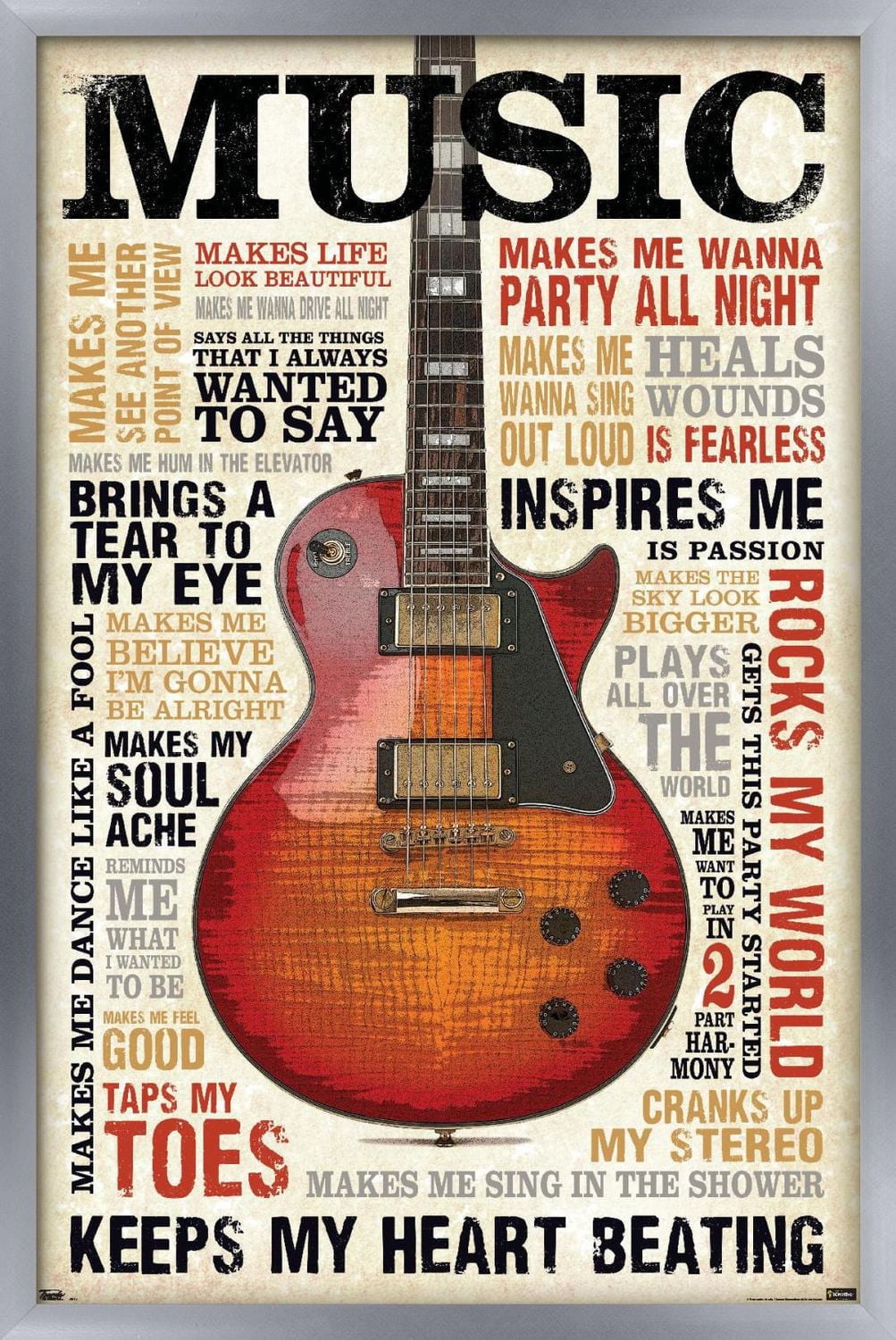 Music Inspires Me Wall Poster