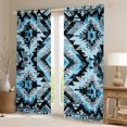 thumbnail image 2 of Manfei Vintage Aztec Print Curtains Pack of 2 (42x84 Each),Rustic Farmhouse Cabin Curtains Blackout,Black Gray Blue Bedroom Curtains For Adults,Luxury Bedroom Decor, 2 of 6
