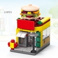 thumbnail image 5 of Mini Tienda Mercado Vista de la calle Conjuntos Modelo Bloques de construcción Restaurante de hamburguesas Tienda minorista Arquitectura creativa Amiga Chica Ciudad, 5 of 5