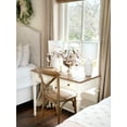 thumbnail image 4 of My Texas House Hob-Nail Ceramic Table Lamp, White Finish with Brass Accents, 18" H, 4 of 6