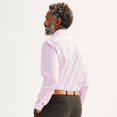 thumbnail image 2 of Men's Apt. 9® Premier Flex Solid Regular-Fit Wrinkle Resistant Dress Shirt Color: Light Pink Size: L-36/37, 2 of 4