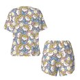 thumbnail image 5 of Naloa Cute Rabbit Women's Short-Sleeved Pajama Set, Loungewear, Summer pajamas, Breathable Cozy - X-Large, 5 of 9