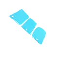 thumbnail image 2 of Dalazy 3 Pcs/ensemble Kit de Grattoir à Crème Réutilisable Coloré en Plastique Multifonctionnel Irrégulier pour Bord de Dents Outils de Moule à Gâteau, 2 of 3
