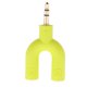 thumbnail image 2 of Divisor de auriculares Adaptador De Auriculares Para Auriculares Con Divisor De Audio Y Doble Conector Y De 3,5 Mm, Verde Verde Magideal Divisor de auriculares, 2 of 6