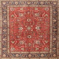 thumbnail image 1 of Ahgly Company Machine Washable Indoor Square Traditional Light Copper Gold Area Rugs, 3' Square, 1 of 7