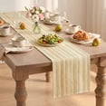 thumbnail image 2 of Sm:)e Wheat Ear Burlap Brown Farmhouse Woven Table Runner 12x72 Inch, Seasonal Holiday Rustic Kitchen Dining Table Decoration for Home Party Decor, 2 of 8
