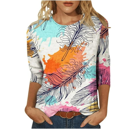 

Juebong Womens 3/4 Sleeve Sweatshirts Oversize Pullover Relaxed Fit Halloween Print V Neck Half Sleeve Tunic Tops Dresses with Pocket for Beach Vacation Party Club Night