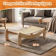 thumbnail image 6 of Cat Bed with Sisal Scratching Pad, Wooden Cat Sofa Lounge, Curved Cat Scratcher Bed for Indoor Cats, Modern Cat Furniture, 6 of 7