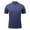 Navy, variant on Mens Shirt Super Button Up Short Sleeve Stand Collar Tops Casual Breathable Solid Summer Sports Shirts for Men Coffee XXXL