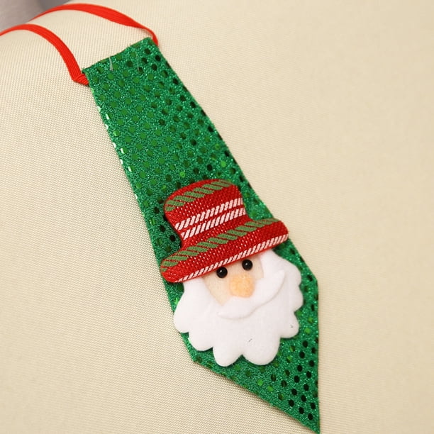 Corbata de Navidad Iluminada para Adultos y Niños - Decoraciones y regalos para fiesta navideña con Papá Noel, muñeco de nieve con reno LED