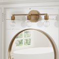 Nathan James Pattinson 3Lights Bathroom Vanity Light Fixture with Gold