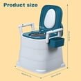 thumbnail image 4 of Moxufan Bedside Commode,Portable Toilet for Adults,Toilet Chair Seat with Detachable Armrest,Mobile Portable Toilet,Adult Potty Chair for Elderly and Disabled,B-1, 4 of 14