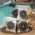 thumbnail image 2 of Black Brown Flower Pillow Covers 18x18 Inch Set of 4 White Grey Colored Throw Pillows Outdoor Waterproof Decor for Living Room Sofa Patio Funiture Garden Floral Linen Cushion Case 008C, 2 of 6