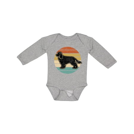 

Inktastic Cavalier King Charles Spaniel Dog Retro Sunset Gift Baby Boy or Baby Girl Long Sleeve Bodysuit