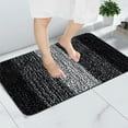 thumbnail image 7 of Flocked Microfiber Non-Slip Bath Mat with Rubber Backing, Highly Absorbent Fast Drying, Machine Washable 15.7"x23.6" Black Rug for Bathroom Tub/Shower & Living Room, 7 of 7