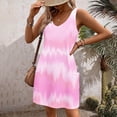 thumbnail image 4 of Summer Saving pimelu Sundresses for Women Casual Summer - Beach Dresses for Women Casual Summer Sleeveless Knee Length A Line Dress V Neck Cami Floral Vacation Tunic Dress, 4 of 6