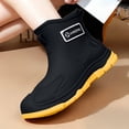 thumbnail image 5 of Crunowin Women's Ankle Rain Boots, Short Low-Cut Non-Slip Everyday All-Season Wear Outdoor Shoes Yellow 10, 5 of 9