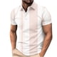 thumbnail image 1 of Camisas de Manga Corta de los Hombres Impresión Botón Casual Turndown Cuello Blusa para el Uso Diario Y Al Aire Libre, 1 of 4