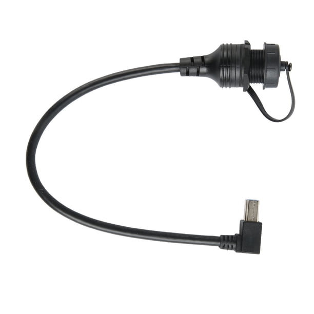 Cable de extensión de datos de impresión USB tipo B 3.0 macho a hembra, resistente al agua, montaje en panel en ángulo de 90 grados, cable de impresora USB