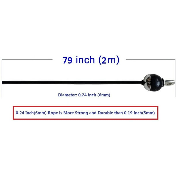 Home Gym Fitness Pulldown Cable Replacement 78 Inch??6mm Adjustable
