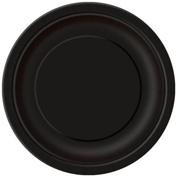 Black Round 9" Dinner Plates, 20ct, 20ct, Dia: 9"