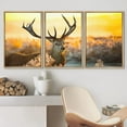 thumbnail image 2 of wall26 Framed Canvas Print Wall Art Set Wild Desert Brush Forest Landscape Brown Deer Stag Animals Nature Photography Realism Decorative Colorful for Living Room, Bedroom, Office - 16"x24"x, 2 of 5