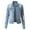 Light blue, variant on Jacenvly Spring Womens Jackets Fleece Clearance Solid Denim Jacket Soft Warm Long Sleeve Outerwear Lapels Pocket Button up Coats Leisure Trendy Thigh Length Blouse