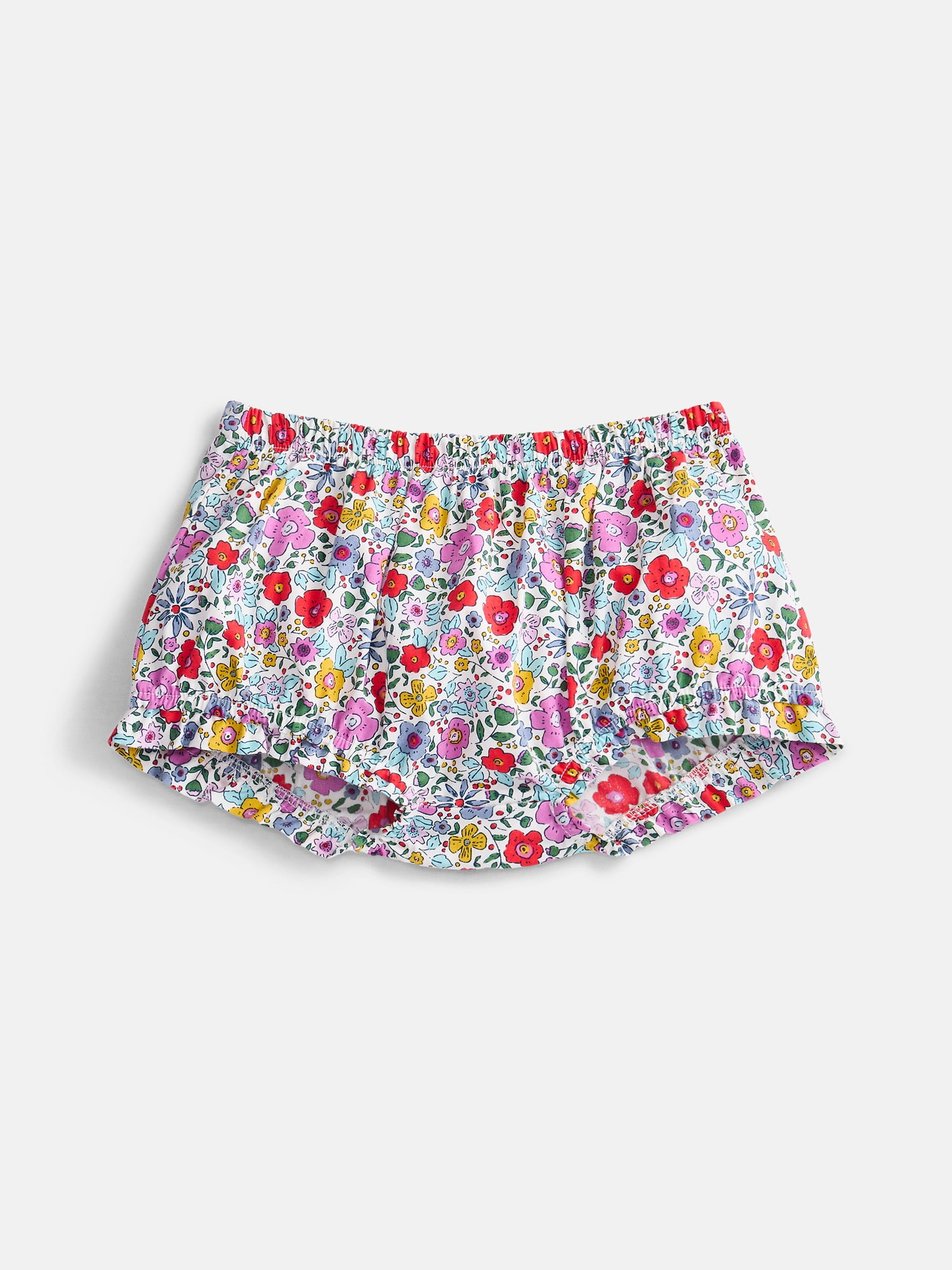 Wonder Nation Baby Girls Dress with Puff Sleeves and Shorts Set, 2 Piece, Sizes 0/3M-24M