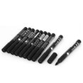 thumbnail image 1 of Unique Bargains Repeated Filling Ink Permanent Painting Marking Pen Marker Black 10pcs, 1 of 1