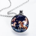 thumbnail image 2 of Starry Unicorn Women's Glass Design Circular Pendant Necklace - Sparkle and Shine with this Elegant Necklace, 2 of 5