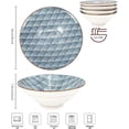 thumbnail image 2 of Ramen Bowls Set of 4, 8 Inch 38oz Porcelain Noodle Bowls for Pho, Ramen & Soup, Large Ceramic Ramen Bowl Set Microwave & Dishwasher Safe, Japanese Blue and White Style, 2 of 3