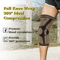 thumbnail image 4 of Copper Knee Brace Compression Sleeve for Knee Pain, Knee Support Band with Patella Pad and Lateral Stabilizers for Meniscus Tears, 4 of 6