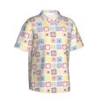 thumbnail image 2 of Daiia Cat And Rabbit Hawaiian Shirt for Men Gentle Cotton Regular Short Sleeve Casual-Small, 2 of 9